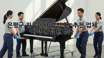 은평구 원룸이사 고민 끝! ✨ 추천 업체 & 예약 꿀팁 대방출